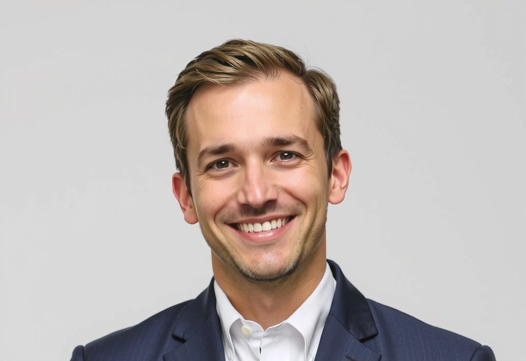 Porträt einer vertrauenswürdigen Person, die Professionalität ausstrahlt.